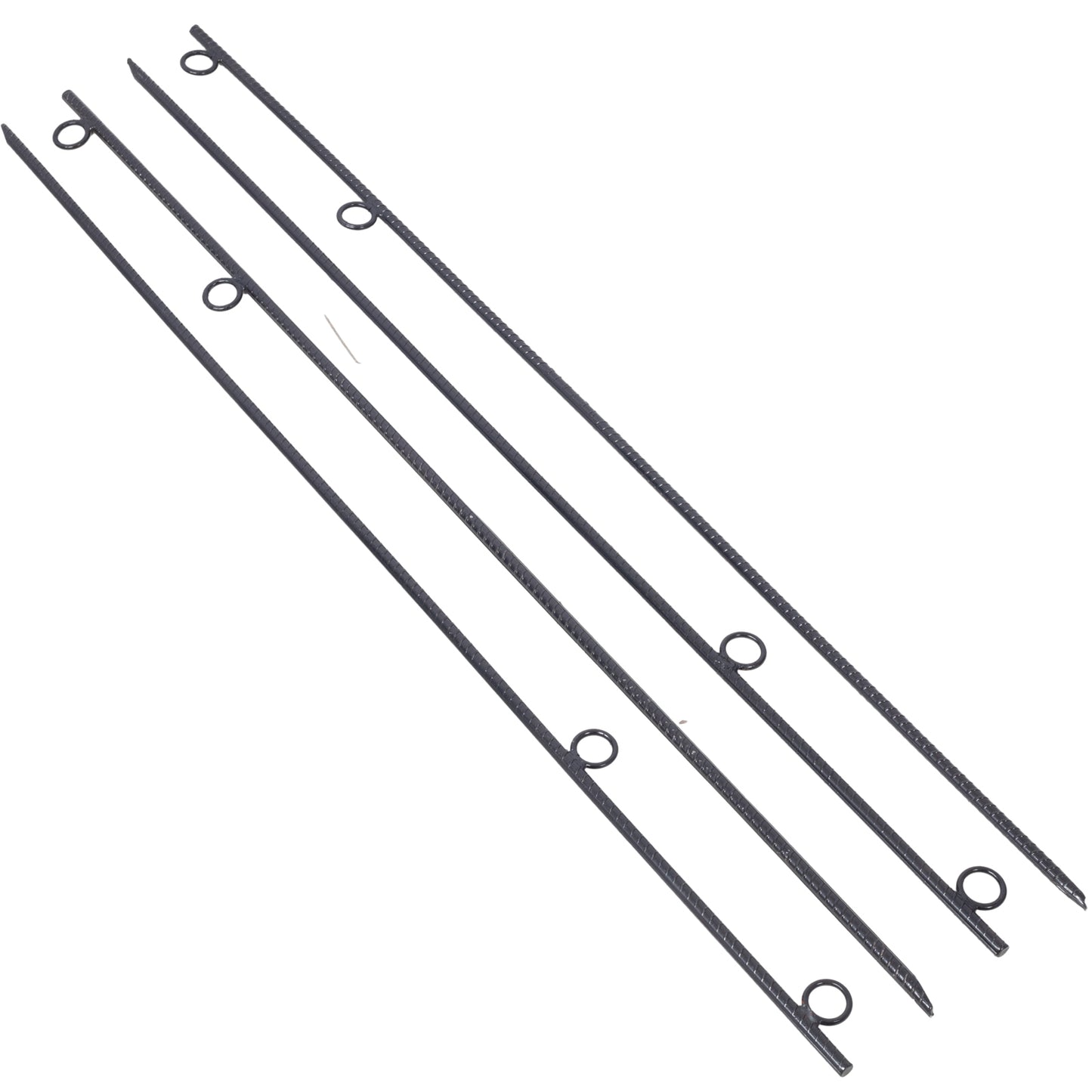 Rebar stake with loop 4pcs Grip Rebar 5/8x 55.5 Inch Steel Durable Heavy Duty Tent Canopy Ground Stakes with Angled Ends and 1 Inch Loops for Campsites and Canopies