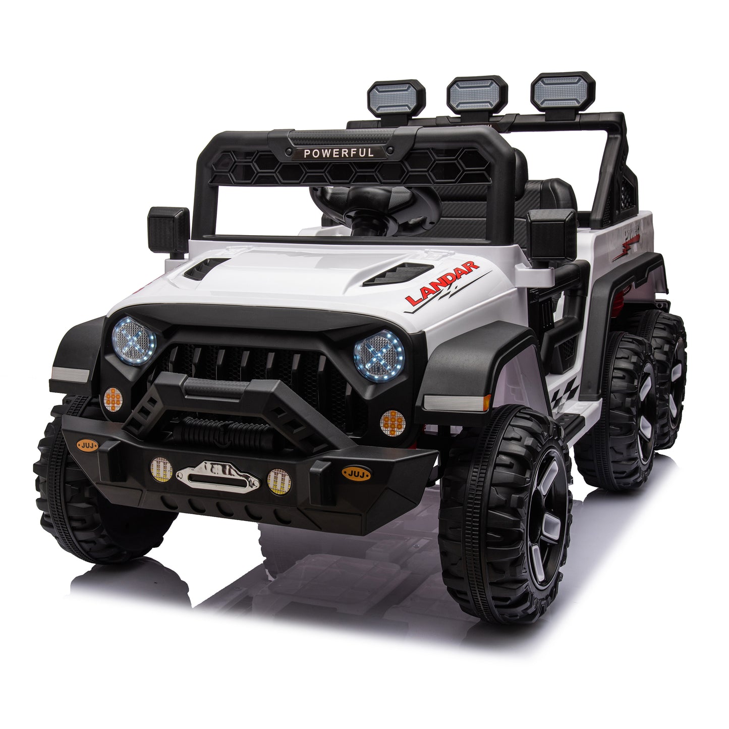24V Ride On Large PickUp Truck car for Kids,ride On 4WD Toys with Remote Control,Parents Can Assist in Driving,Bluetooth music version,Pickup truck design with spacious storage in the rear.