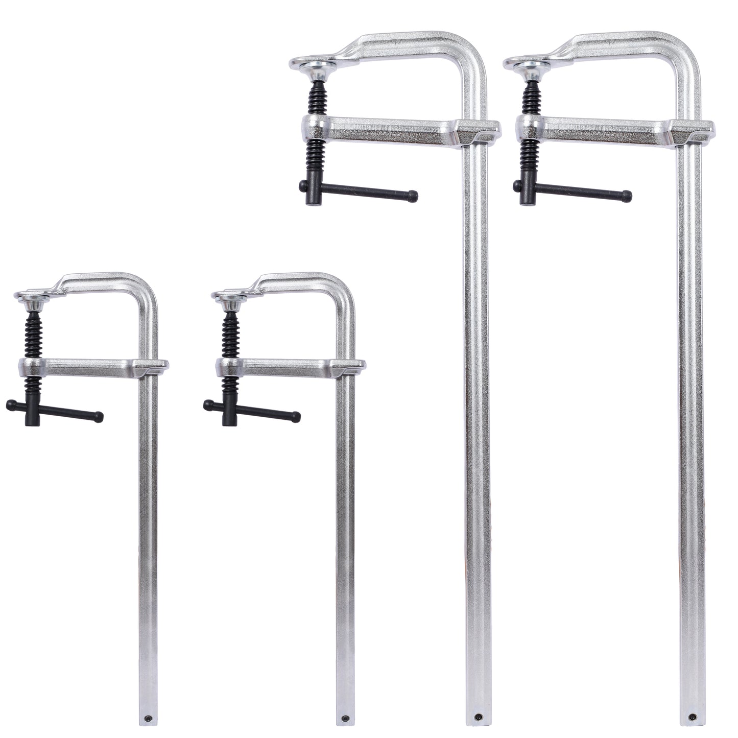 Bar Clamps Set, Drop Forged Steel Bar Clamps, Steel F Clamps for Welding, Woodworking, Metal working, DIY and Crafts, 2 pcs 12 inch x 3inch+ 2pcs 16inchx4-3/4' ,4pcs pack