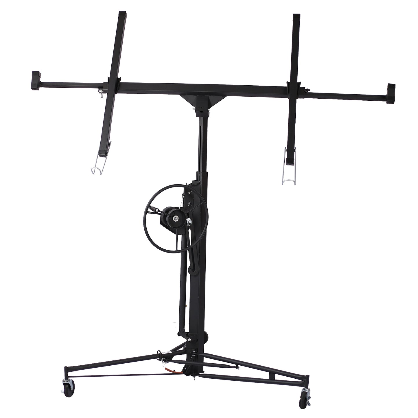 Drywall Lift Panel 11' Lift Drywall Panel Hoist Jack Lifter, black