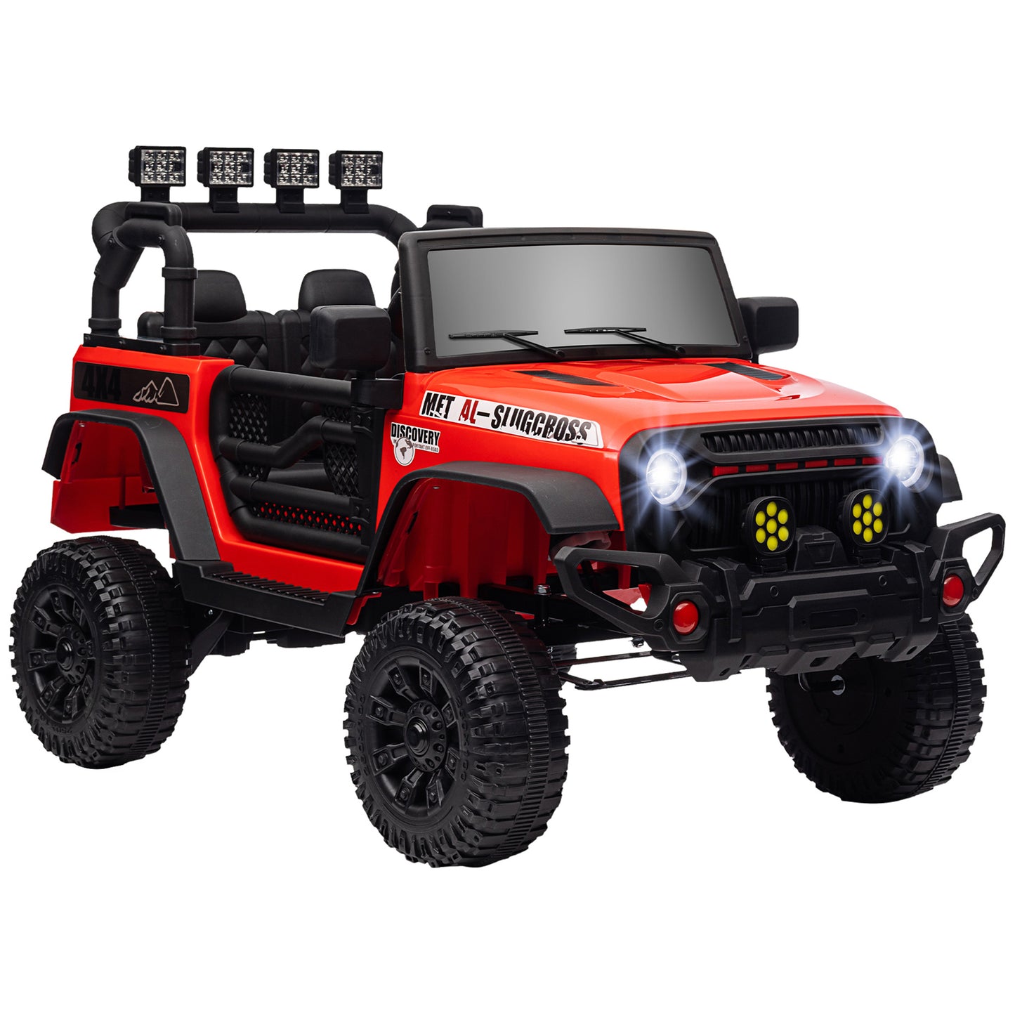12V Ride on Truck, Electric Car for Kids, Battery Powered Ride on Car, Parent Remote, 4 Suspension Wheels, Music Horn LED Lights, Red