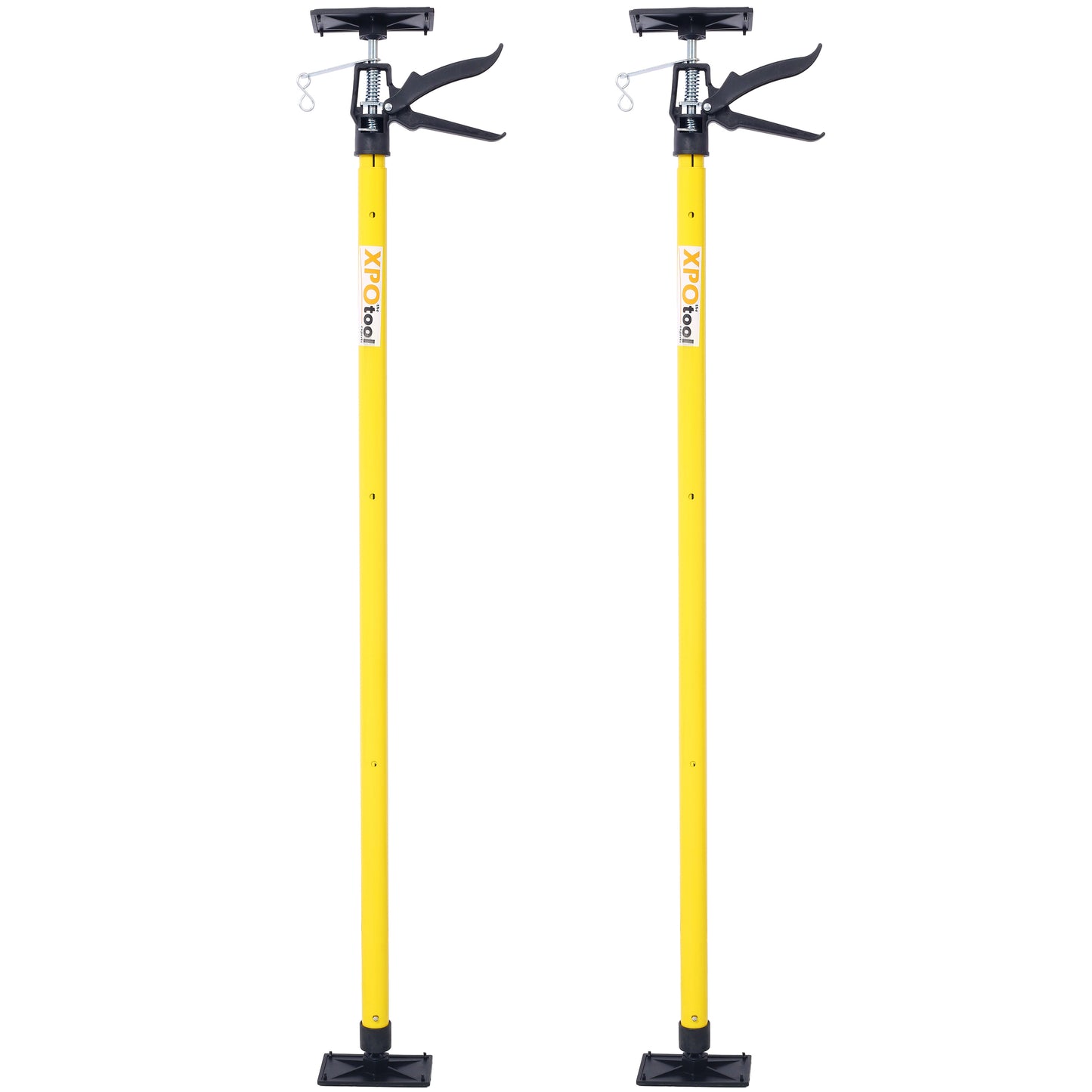 2Pack Adjustable Support Pole,Steel 3rd Hand Support System,Support Rod for Jacks Cargo Bars Drywalls,Cabinet Jacks for Installing Cabinets,Extends from 45 to 114 Inch