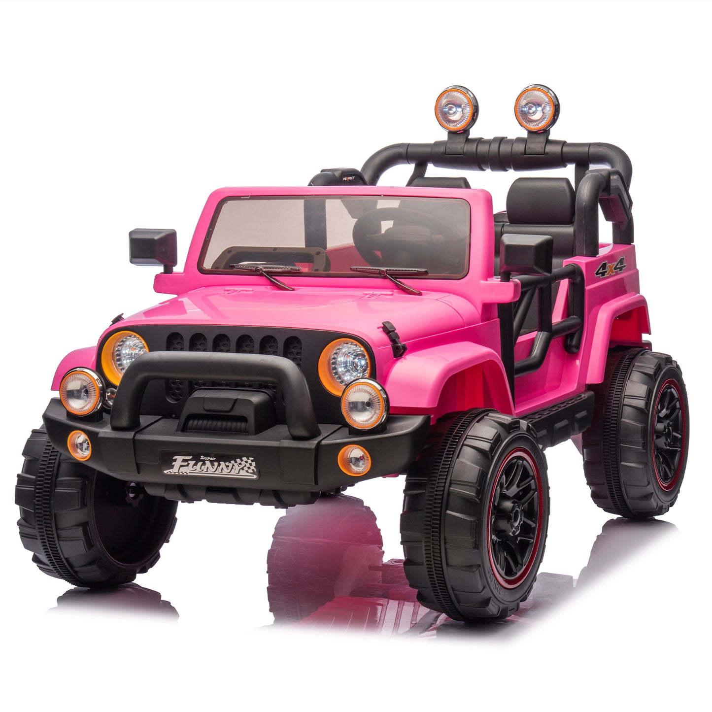 24V Kids Ride On Electric Car W/Parents Control,Seat width 20in,2WD,Rear suspension,Trunk storage,Portable pull rod,Light&Searchlight,Bluetooth,USB,Provide a speed of 2.5-4MPH for Kids Aged 3-8.