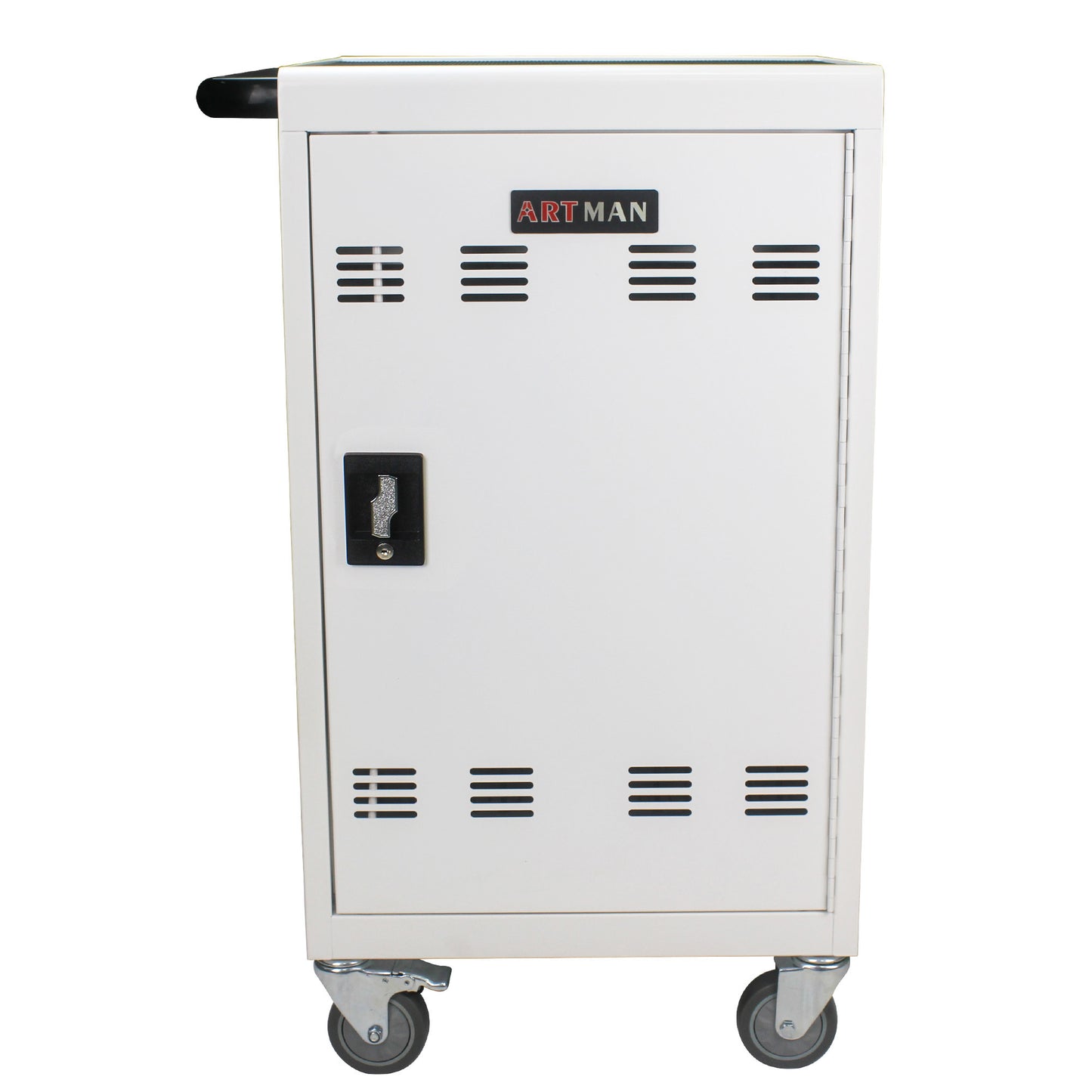 30+2Bay Mobile School Charging Cart Station for Chromebook, Tablet and Laptop Computer with Power Strip Included, Assembly Required-WHITE