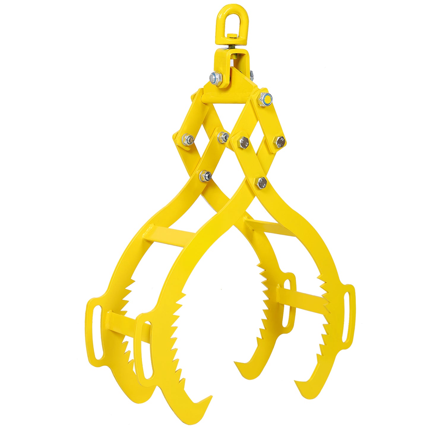 4 Claw Timber Log Lifting Logging Tongs Grabber Tong 28', Heavy Duty Solid Steel